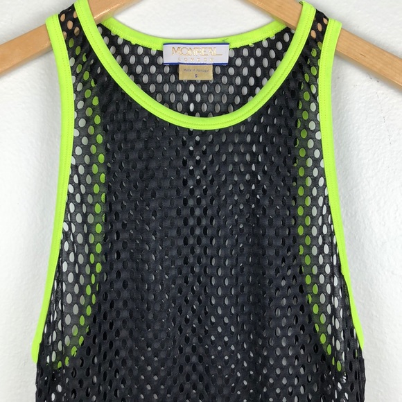 Monreal London Black Yellow Sleeveless Active Tank - Picture 5 of 8